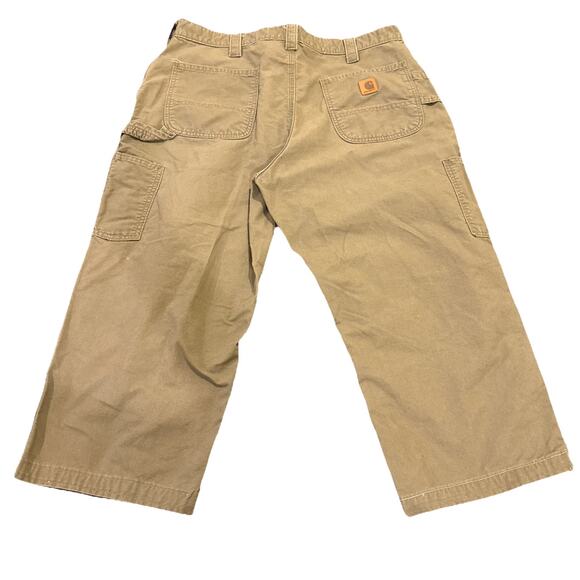 Carhartt Pants Mens 40x30 Brown Carpenter Dungaree Fit Work Wear B151 LBR - Picture 6 of 13